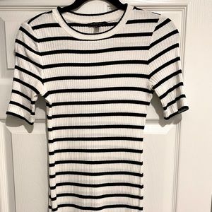 Striped pencil sweater dress